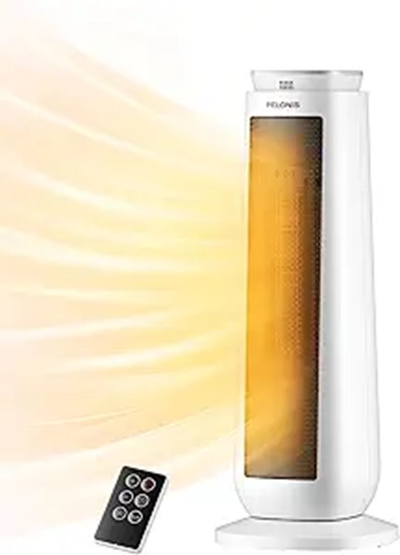 Pelonis 23” Oscillating Ceramic Tower Heater with Thermostat