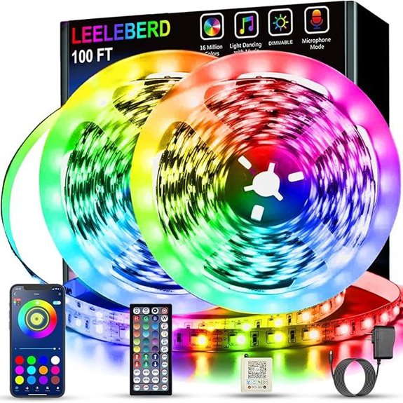 Leeleberd RGB LED Strip Lights for Room & Party