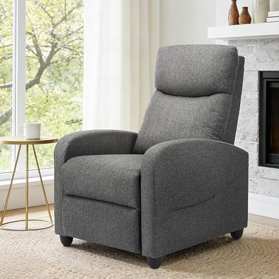 Newbulig Fabric Recliner Sofa with Lumbar Support