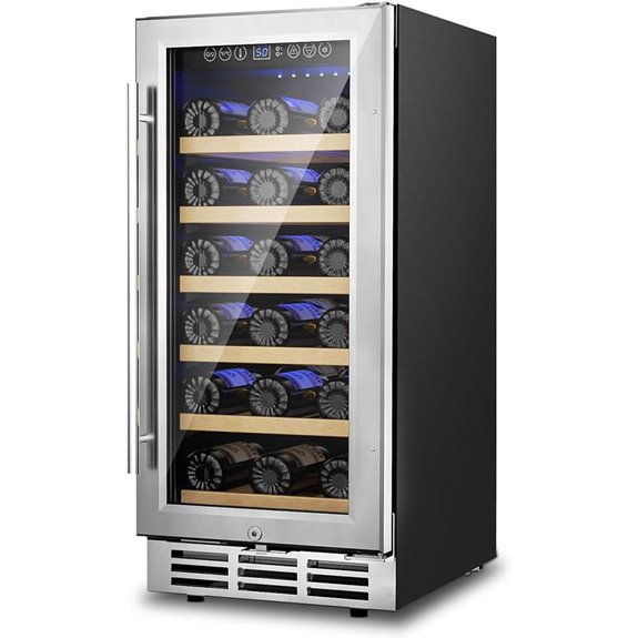 15-Inch Wine Cooler Refrigerator with Glass Door