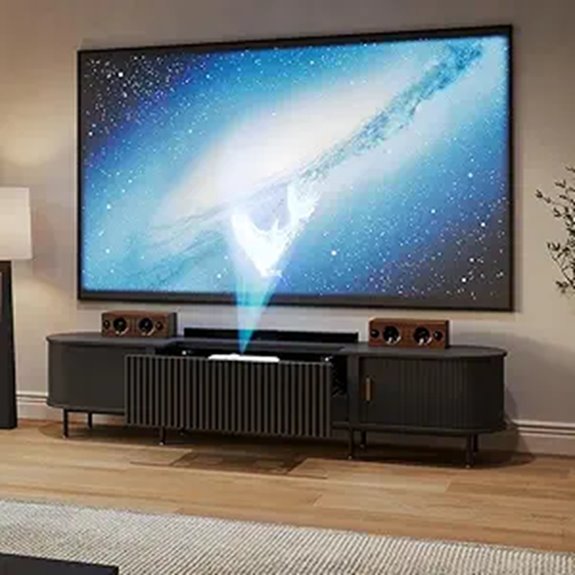 102 Short Throw Projector TV Stand with Storage