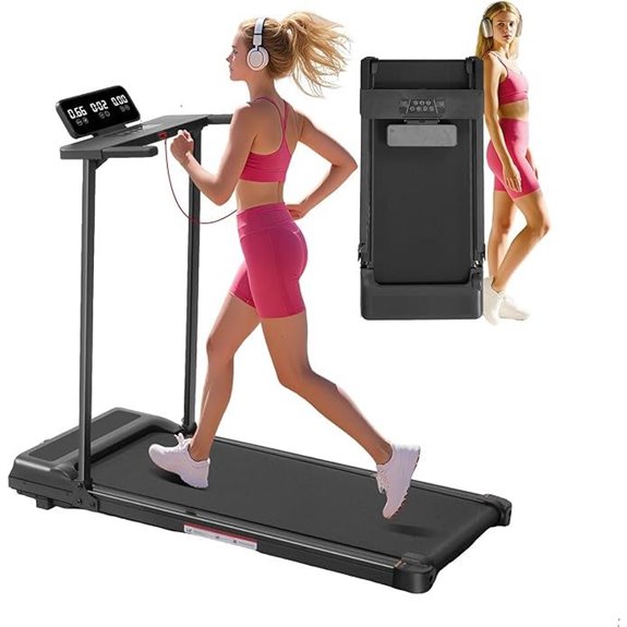 Walking Pad Treadmill with Handle Compact Quiet 400 LBS