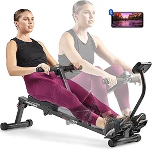 Sunny Health & Fitness Compact Rowing Machine with Resistance