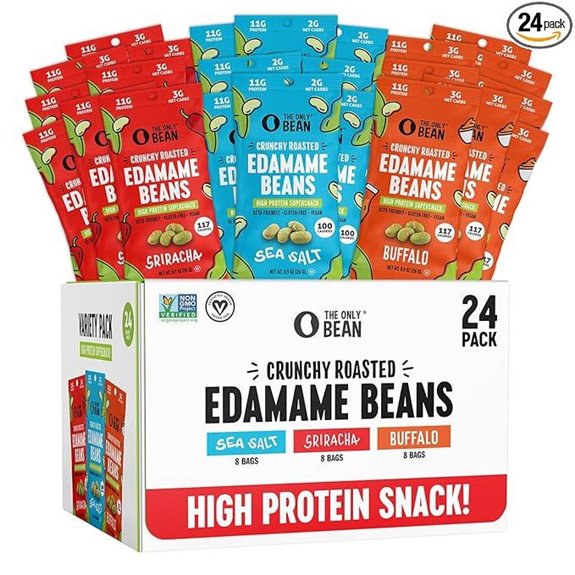 Crunchy Roasted Edamame Snacks (24 Pack)