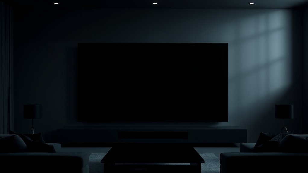 dark room movie viewing