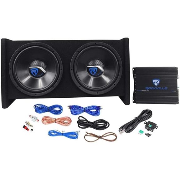 Rockville RV12.2B 1200W Dual 12 Car Subwoofer Kit