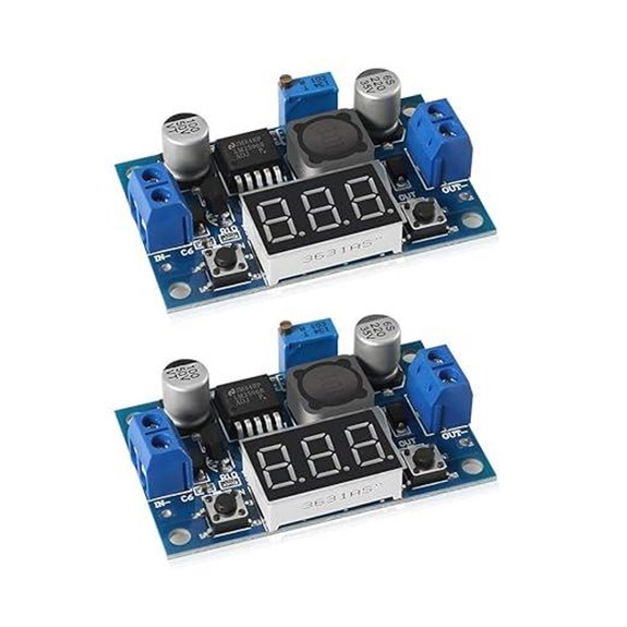 2pcs LM2596 Adjustable Voltage Regulator with Display