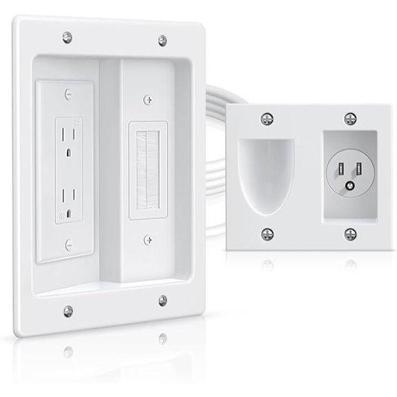 Electop Dual Outlet Wall Cable Management Kit