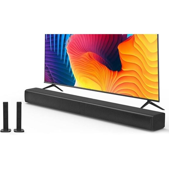 2-in-1 Bluetooth Sound Bar with Dual Subwoofers