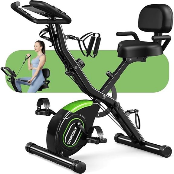 Caromix 5-in-1 Foldable Magnetic Exercise Bike