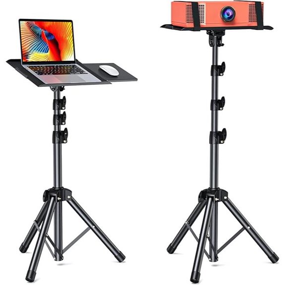 AMADA Foldable Projector Tripod with Mouse Tray