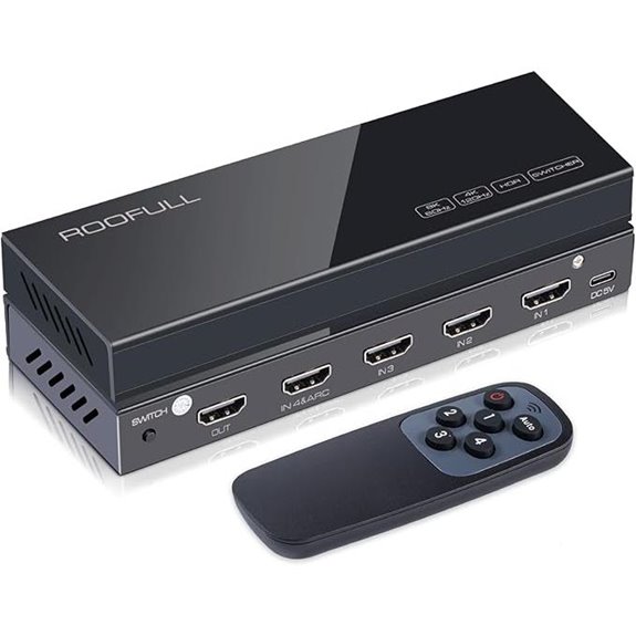 ROOFULL 4-in-1 HDMI Switcher Box with Remote
