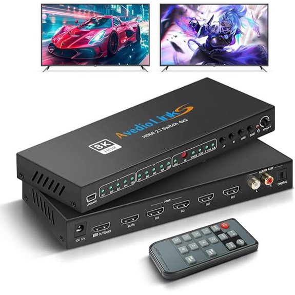 4x2 HDMI 2.1 Matrix Switch with Audio Support
