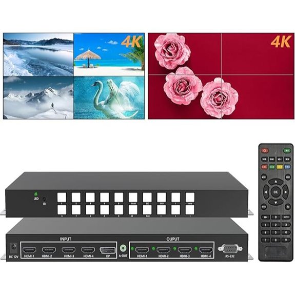 ICUIXIAN 4x4 HDMI Matrix Video Wall Switch