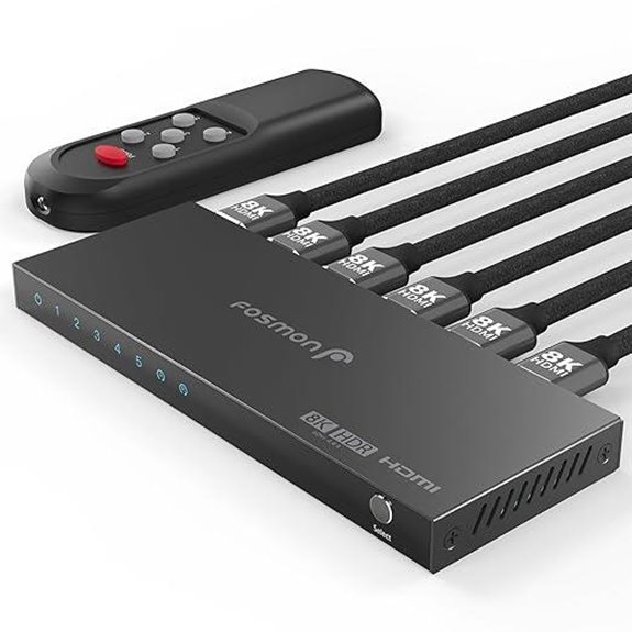 Fosmon 5-Port HDMI 8K Switch with Remote