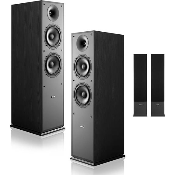VEVOR 2-Way Floorstanding Speakers 400W Pair