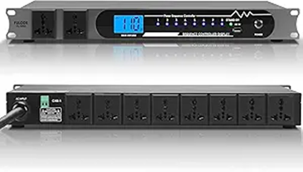 2000W 10-Socket Power Conditioner with USB & Meter