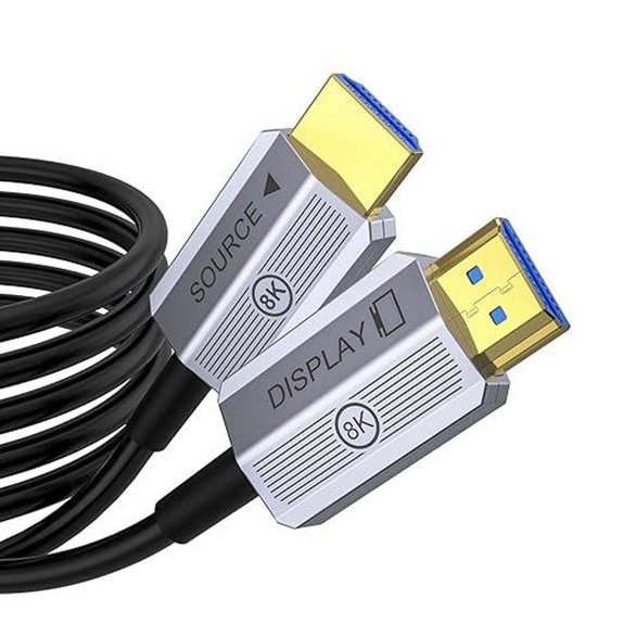 8K Fiber Optic HDMI Cable 100ft for Gaming and Home