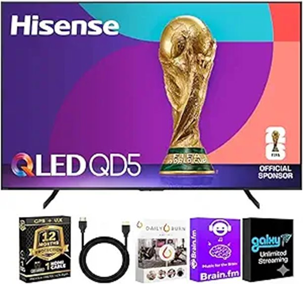 Hisense 98 QLED 4K UHD Smart TV with Streaming Bundle