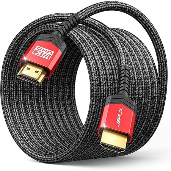 JSAUX 2.1 25FT HDMI Cable 2-Pack 8K/4K Ultra High Speed
