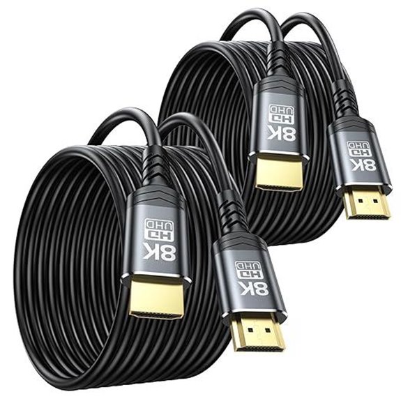 8K HDMI Cable 2-Pack 20ft High-Speed HDMI 2.1
