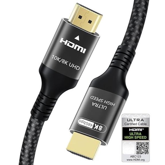 Certified 10K/8K HDMI 2.1 Cable 6.6FT