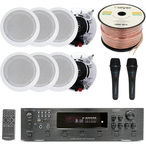 Home Stereo System Kit with Amplifier and Speakers