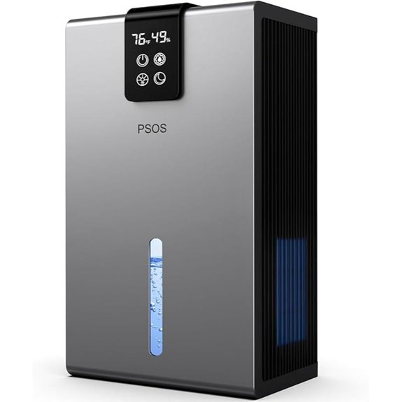 Dehumidifier for Home with Water Tank and Ambient Light