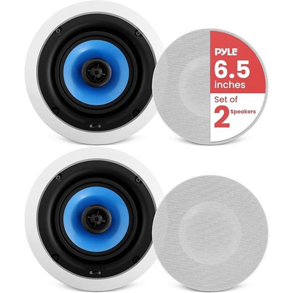Pyle In-Wall 6.5” Speakers 250W Hi-Fi Stereo