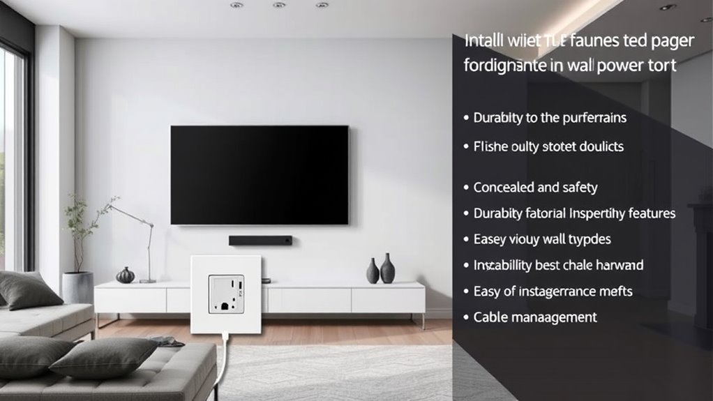 in wall power kit considerations