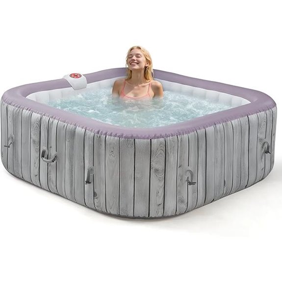73 Inflatable Hot Tub with Bubble Jets and Filters