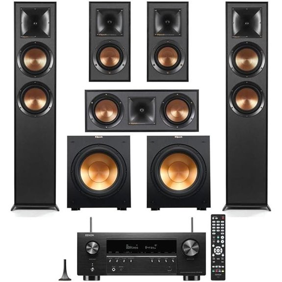 Klipsch 5.2 Home Theater System & Denon Receiver