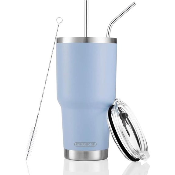D·S 30oz Stainless Steel Insulated Tumbler with Straw