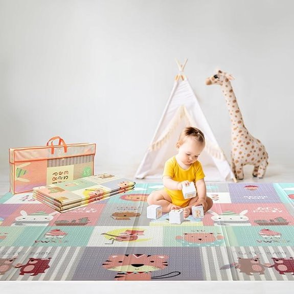 Foldable Extra Large Baby Play Mat Non-Toxic Waterproof