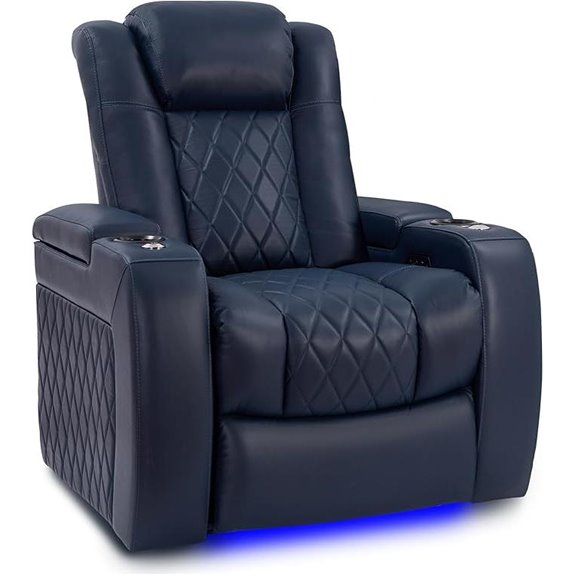 Valencia Tuscany Leather Power Recliner with Lumbar Support