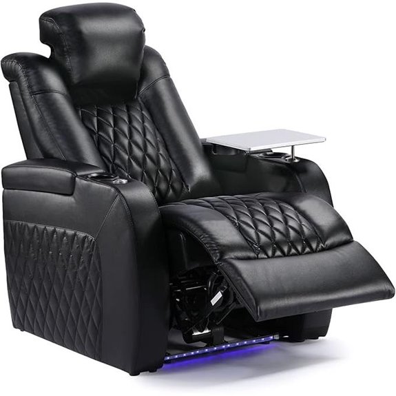 Weilianda Leather Recliner with Power Headrest & USB