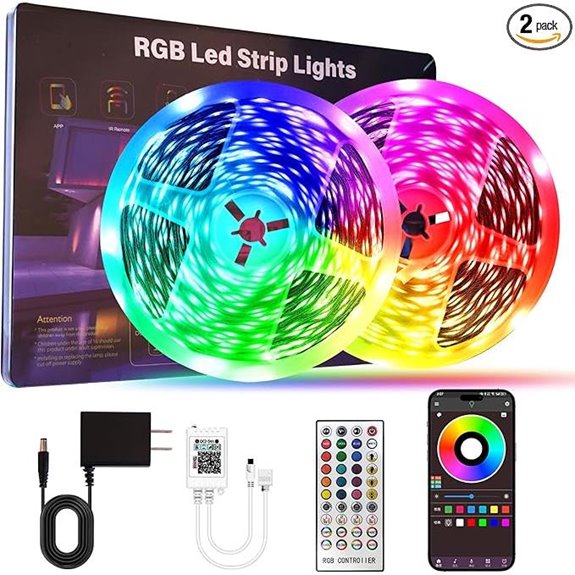 RGB LED Strip Lights 200FT Remote & Music Sync