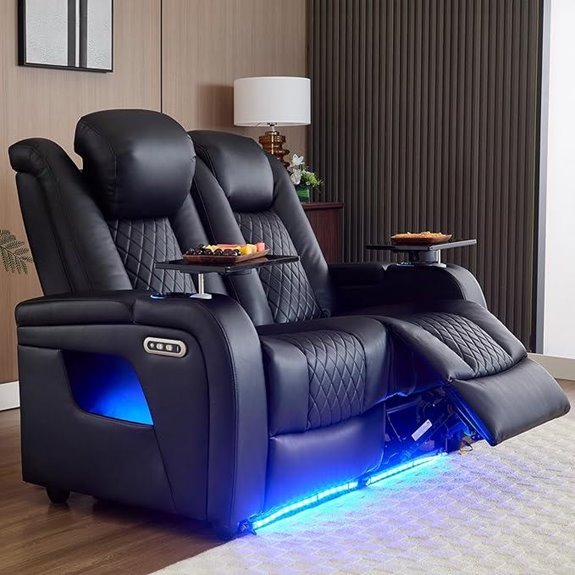 Home Theater LoveSeat with Lighting and Recline