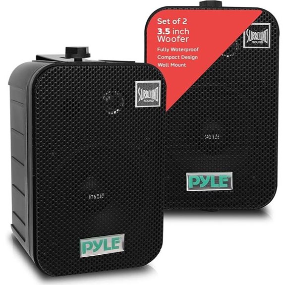 Pyle Marine-Grade Outdoor Wired Speaker Pair