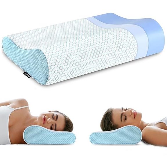 Memory Foam Neck Pillow for Side Back Stomach Sleepers