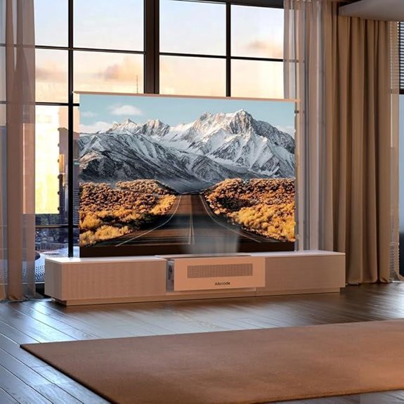 Motorized Laser TV Cabinet with Projector (100'')