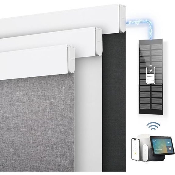 DENFOON Motorized Smart Blinds with Solar Panel