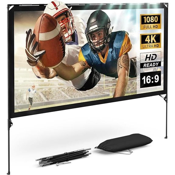 Modern Innovations 80 Outdoor Movie Screen with Stand