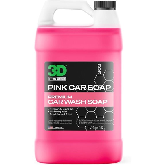 3D Pink Car Soap 1 Gallon High Suds & Cherry Scent
