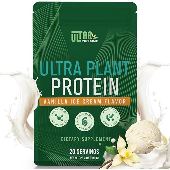 Plant-Based Protein Powder with Probiotics and BCAAs