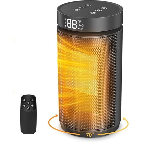 Portable Space Heater with Thermostat and Remote