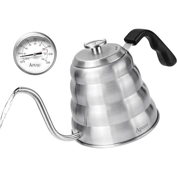 Gooseneck Coffee & Tea Kettle with Thermometer