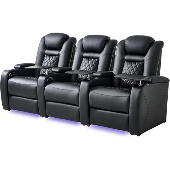 Home Theater Seating with Power Recline and USB