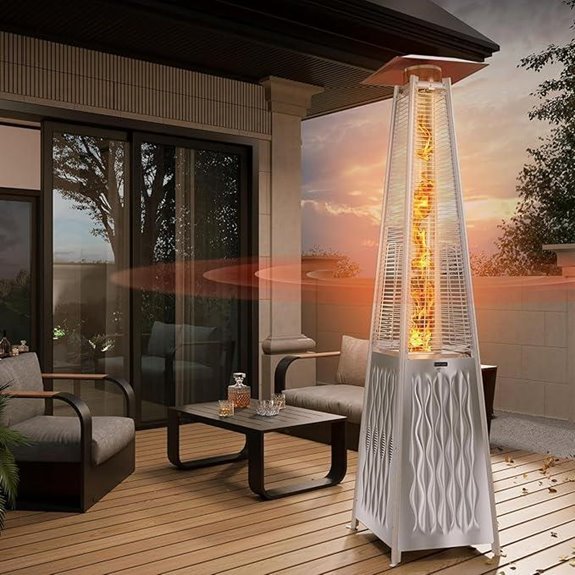 East Oak 48,000 BTU Propane Pyramid Patio Heater