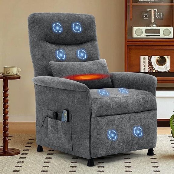 Power Recliner Chair with Heat & Vibration Massage